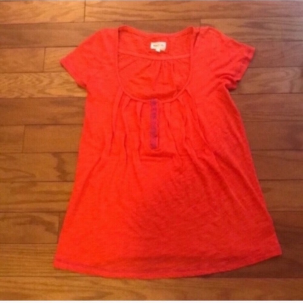 Meadow Rue Top Womens Extra Small Orange Top Ladies Casual
